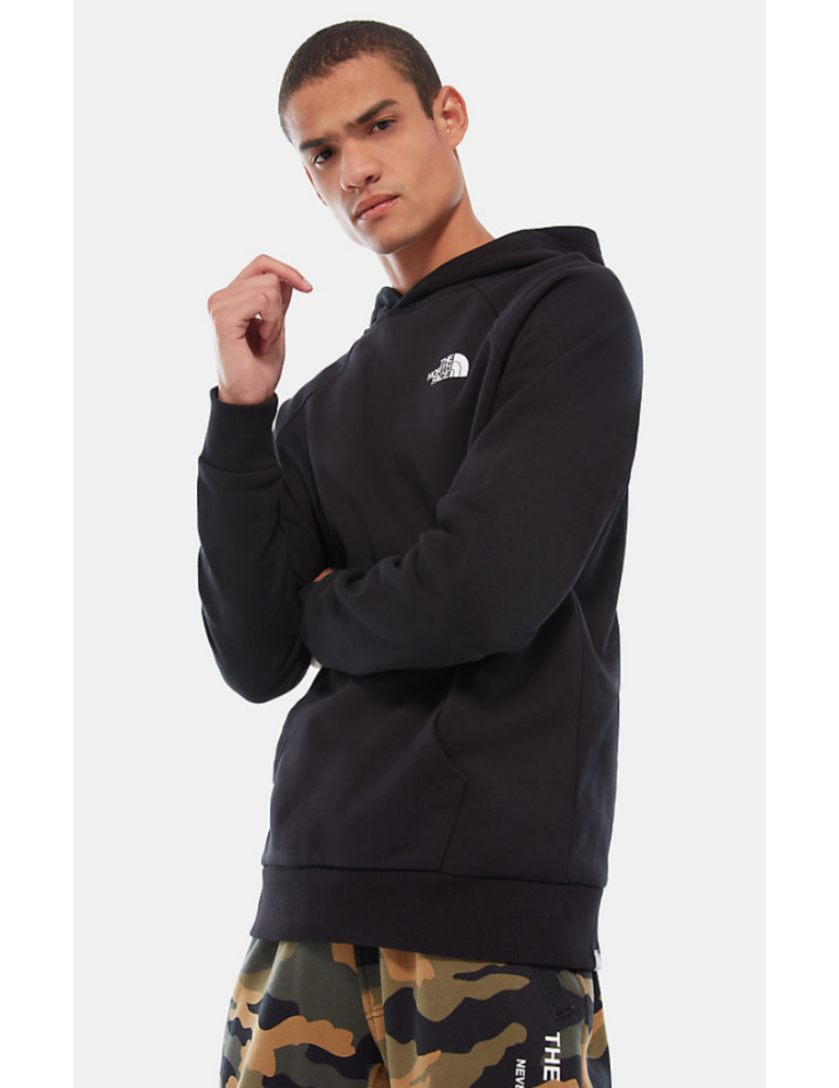 Felpa LA NORTH FACE raglan scatola rossa hoodie tnf nero